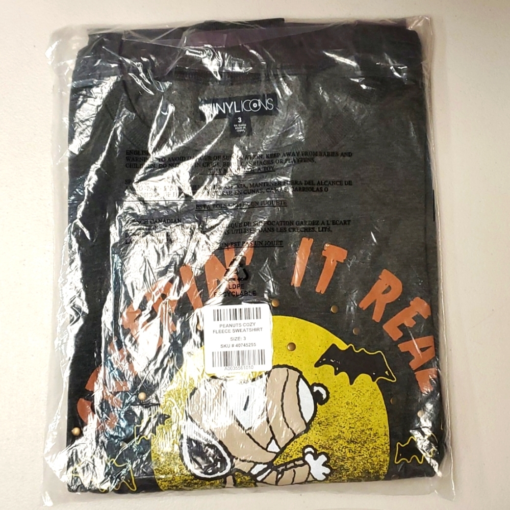 ♥️NWT TORRID SWEATSHIRT - PEANUTS SNOOPY WOODSTOCK MUMMY - HALLOWEEN PLUS SIZE - Picture 9 of 15